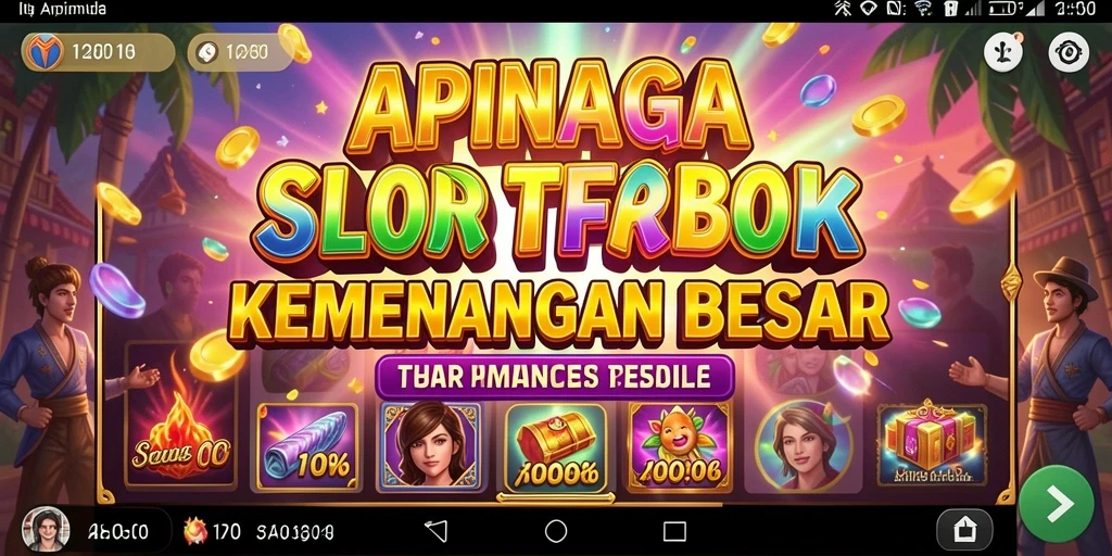 Tangkapan layar gameplay APINAGA yang menunjukkan suasana permainan Slot.
