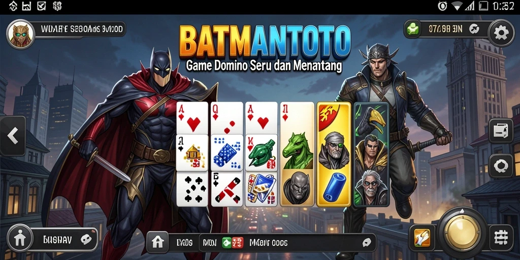 Tampilan gameplay seru dalam BATMANTOTO yang menampilkan aksi domino.