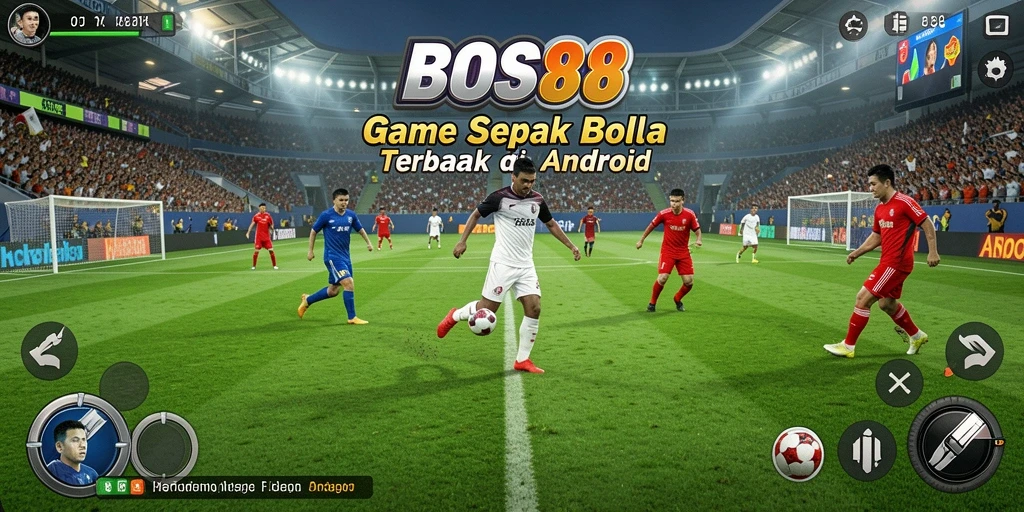 Tampilan gameplay mendebarkan di BOS88 dengan aksi penuh sepak bola.