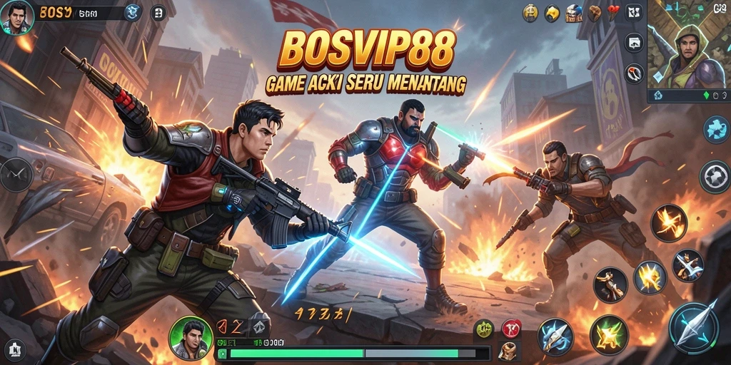 Tampilan gameplay BOSVIP88 dengan aksi yang mendebarkan.