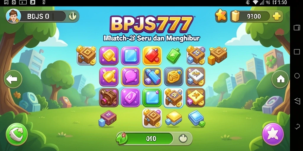Tangkapan layar gameplay BPJS777 menampilkan kombinasi warna yang menarik.