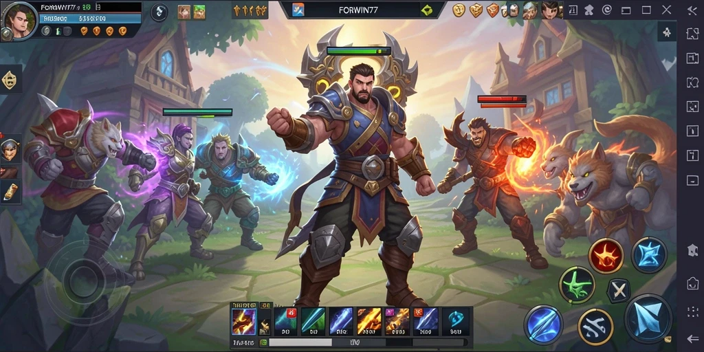 Tampilan gameplay menakjubkan dari FORWIN77 dengan aksi seru.