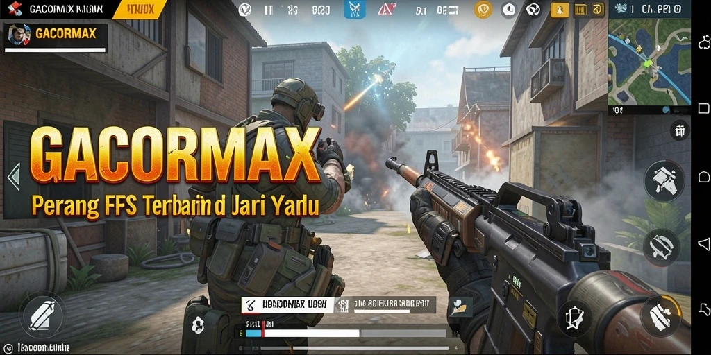 Screenshot GACORMAX menampilkan aksi mendebarkan dalam pertempuran FPS.