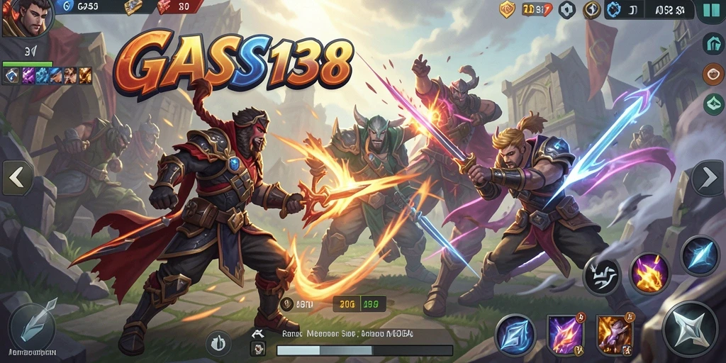 Tampilan gameplay seru dalam GAS138 dengan aksi MOBA yang mendebarkan.
