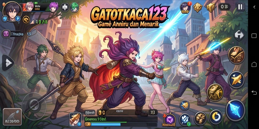 Screenshot gameplay penuh aksi dari GATOTKACA123