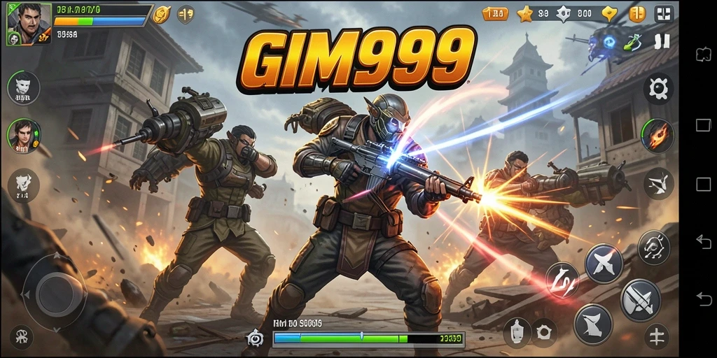 Screenshot GIM999 menampilkan pertarungan aksi yang intens dan memukau.