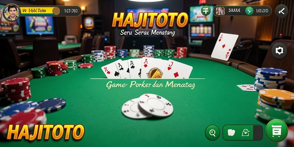 Tampilan gameplay Poker yang seru di HAJITOTO.