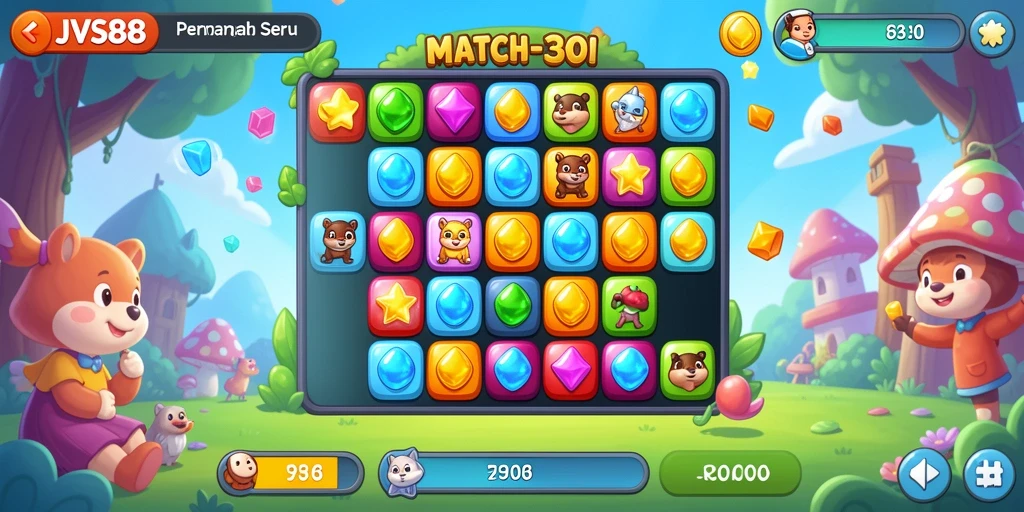 Tampilan gameplay JVS88 yang penuh warna dan menarik.