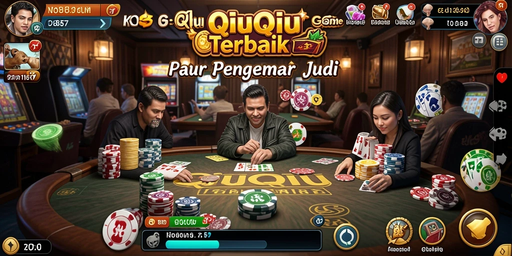 Tampilan gameplay QiuQiu yang seru dan memikat.