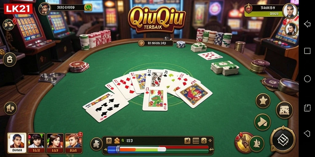 Tampilan gameplay QiuQiu yang menarik dan seru di LK21.