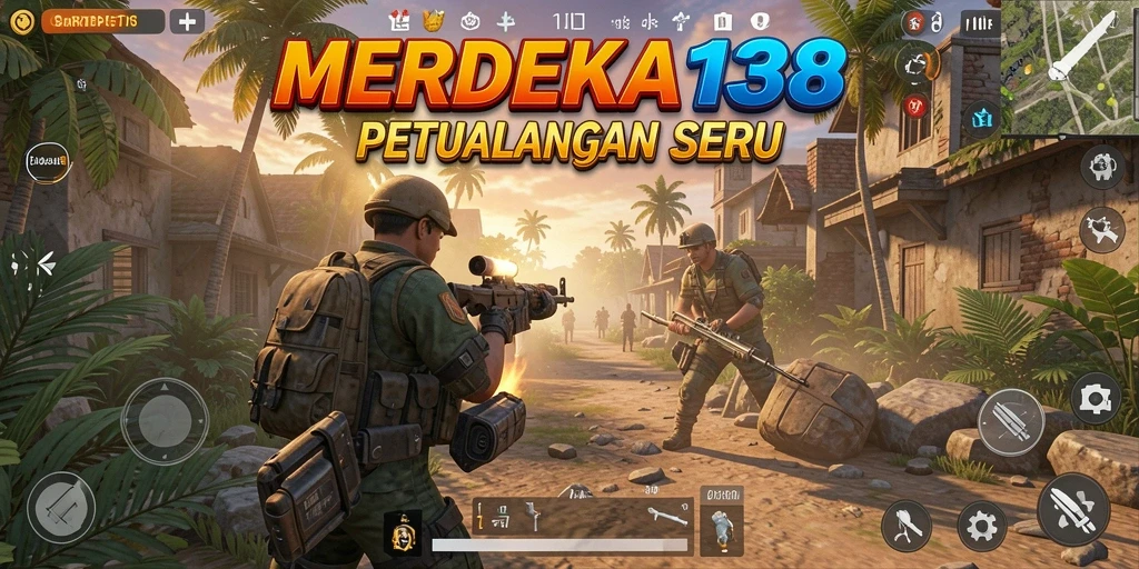 Gameplay seru MERDEKA138 dengan aksi tembak-menembak yang mendebarkan.