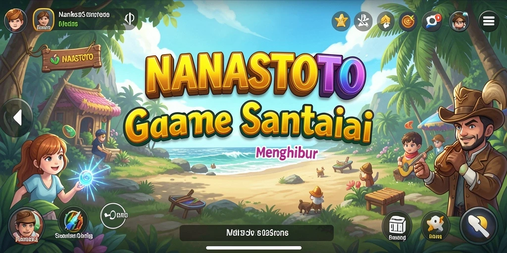 Tampilan gameplay menarik dan penuh warna dari NANASTOTO.