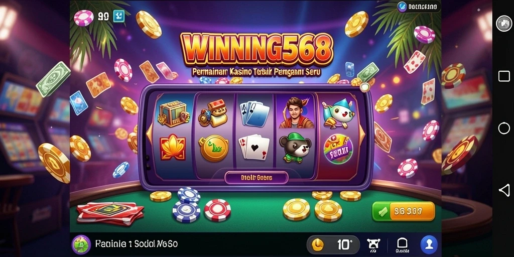 Tampilan permainan Kasino yang menarik dan penuh warna dari WINNING568.